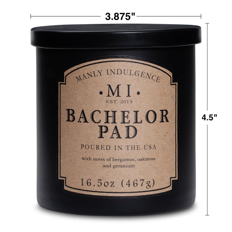 Manly Indulgence Bachelor Pad Scented Candles for Men, 16.5 oz Single Wick, Premium Soy Blend Wax, 60H Burn, Candles for Home Scented â€“ Made in The USA - Image 4